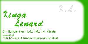 kinga lenard business card